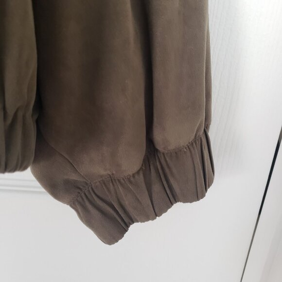 Gary Player Men's Light Brown Faux Suede Full Zip Golf Bomber Jacket Size 3XL - Picture 4 of 10